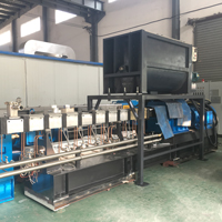 Línea de enfriamiento de aire de extrusión de dos etapas para masterbatch de relleno