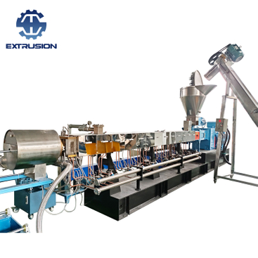 Extrusor de tornillo gemelo TSE-75 para línea de extrusión de anillos de agua