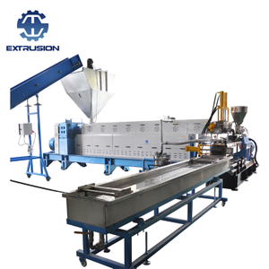 Extrusor de tornillo doble + + para reciclaje de nylon y compuesto