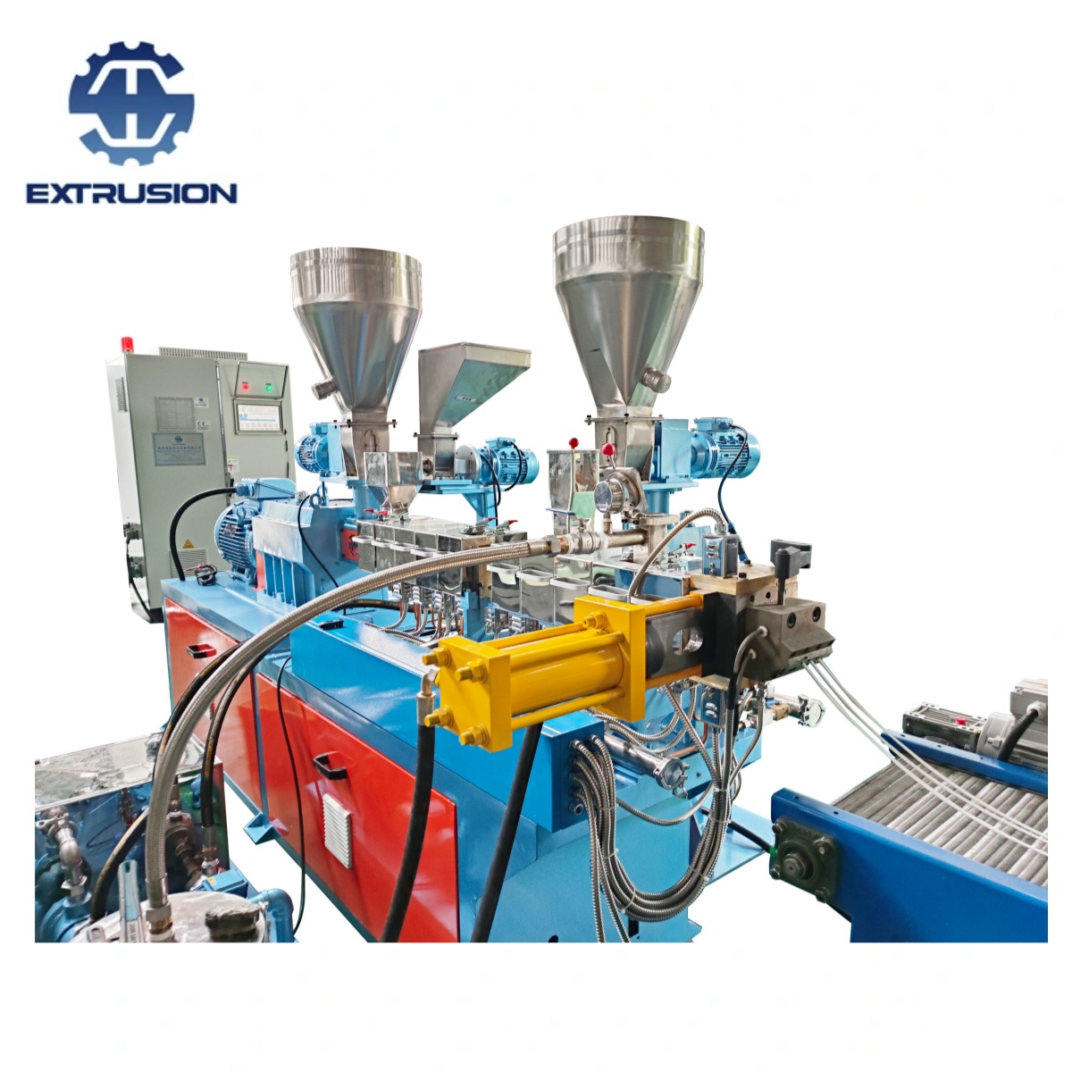 Extrusora de doble tornillo de laboratorio y enseñanza TSE-30 de 1 a 30 kg de salida con alimentador lateral